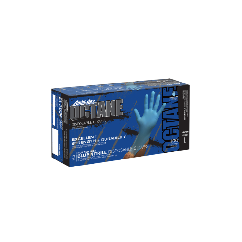 Ambidex Octane 3mil Nitrile Gloves 100/BX from Columbia Safety